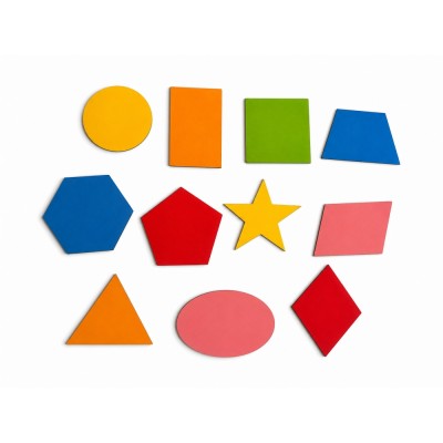 Geometrik Şekiller Ahşap - 11 Parça Mıknatıslı