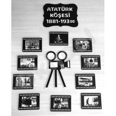 Atatürk Köşesi Film Şeridi - Ahşap Atatürk Köşesi Film Şeridi - Ahşap