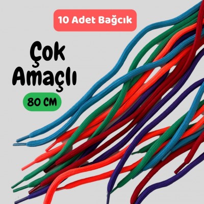 Bağcık Çok Amaçlı Renkli Bağcıklar 10 Adet 80 cm Etkinlik Tasarım Kıyafet Ayakkabı Bağcığı Bağcık Çok Amaçlı Renkli Bağcıklar 10 Adet 80 cm Etkinlik Tasarım Kıyafet Ayakkabı Bağcığı