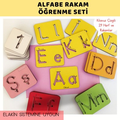 Ahsap Alfabe Rakam Öğrenme Kılavuz Seti Ahsap Alfabe Rakam Öğrenme Kılavuz Seti