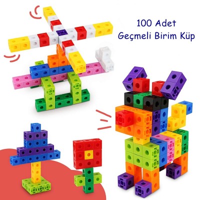 İç İçe Geçmeli Birim Küpler Renkli İç İçe Geçmeli Birim Küpler Renkli