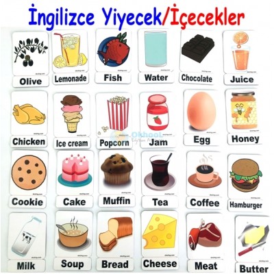 İngilizce Yiyecek ve İçecekler - Food And Drinks Magnet İngilizce Yiyecek ve İçecekler - Food And Drinks Magnet