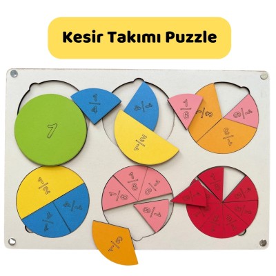 Kesir Takımı Puzzle Ahşap