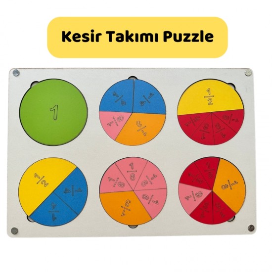 Kesir Takımı Puzzle Ahşap