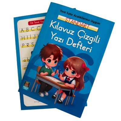 Kılavuz Çizgili Defter İki Satır Yeni Müfredat Orta Boy Kılavuz Çizgili Defter İki Satır Yeni Müfredat Orta Boy