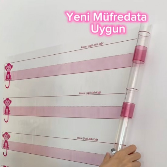 Kılavuz Çizgili Yazı Tahtası Folyosu (Statik Akıllı Kağıt) Yeni Müfredat Kılavuz Çizgili Yazı Tahtası Folyosu (Statik Akıllı Kağıt) Yeni Müfredat