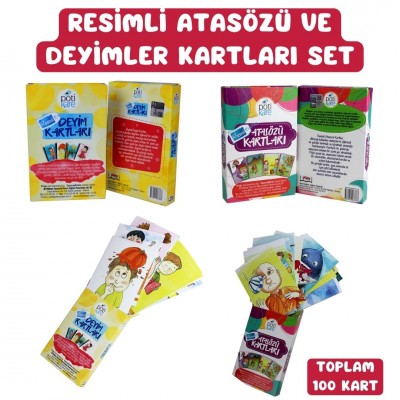 Resimli Atasözü Kartları Ve Deyimler Set Resimli Atasözü Kartları Ve Deyimler Set
