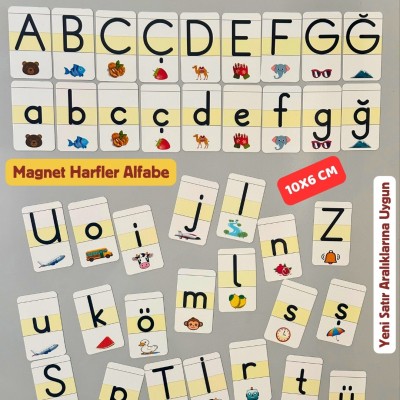 Magnet Alfabe Resimli Mıknatıslı Harfler  Magnet Alfabe Resimli Mıknatıslı Harfler