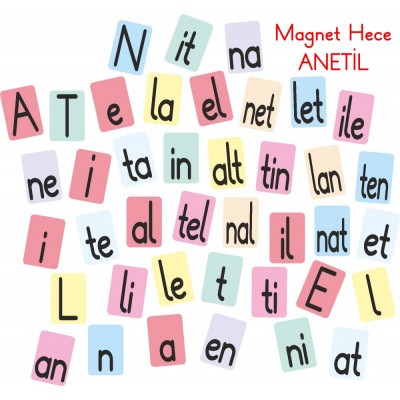 Anetil Magnet Heceler - Yeni Müfredat - 1.Grup Sesler 40 Adet Anetil Magnet Heceler - Yeni Müfredat - 1.Grup Sesler 40 Adet