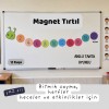 Magnet Tırtıl - Ritmik Sayma ve Etkinlik Tırtılı - Ritmik Saymalar, Harf, Hece ve Kelime - 11 Parça Yaz Sil