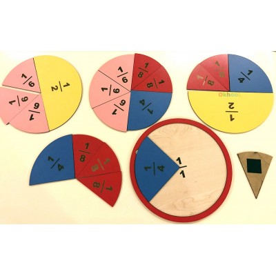 Montessori Kesir Takımı Mıknatıslı Ahşap