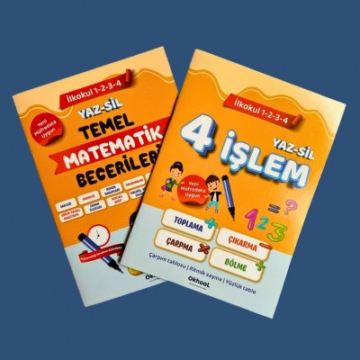 Yaz Sil 4 İşlem ve Matematik - 2 Kitap - İlkokul