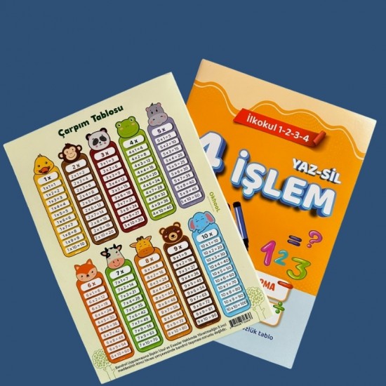 Yaz Sil 4 İşlem ve Çarpım Tablosu